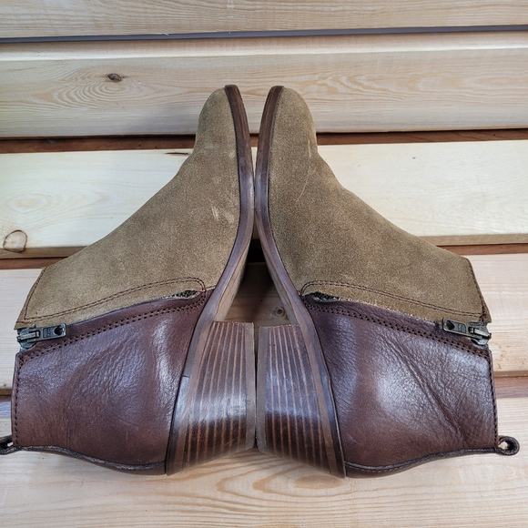 Madewell brown leather and suede ankle boots women size 6 - Picture 7 of 8